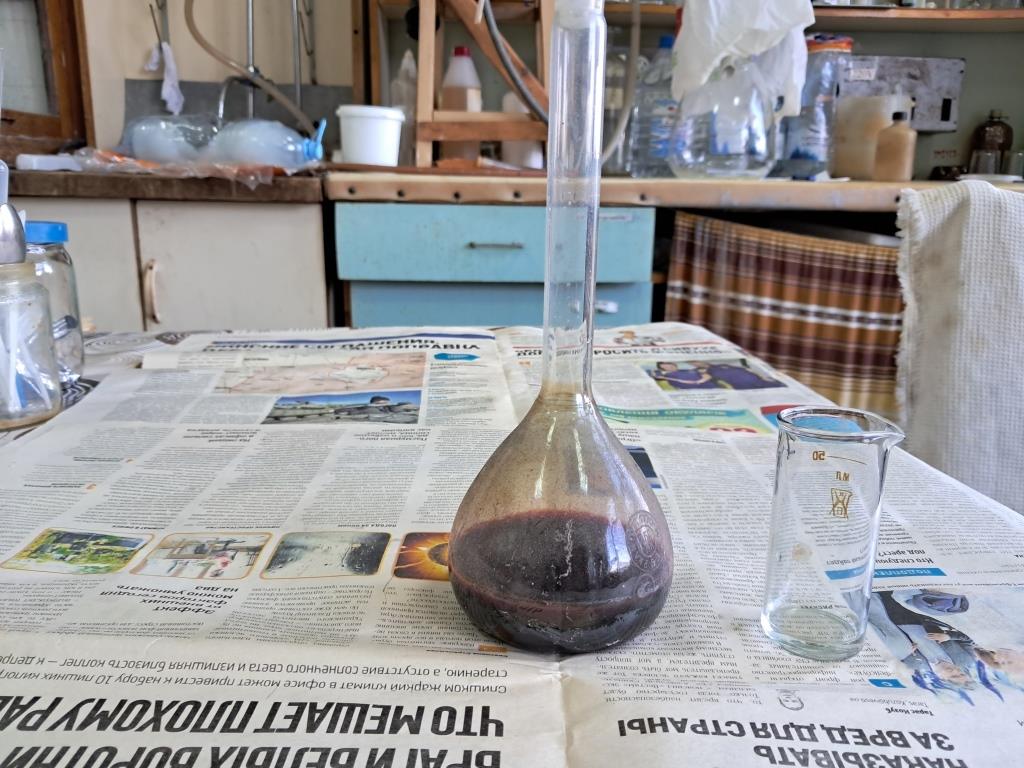 Hydrogen peroxide and potassium permanganate