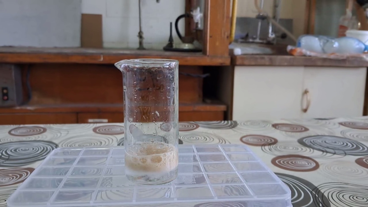 Hydrogen peroxide and potassium permanganate