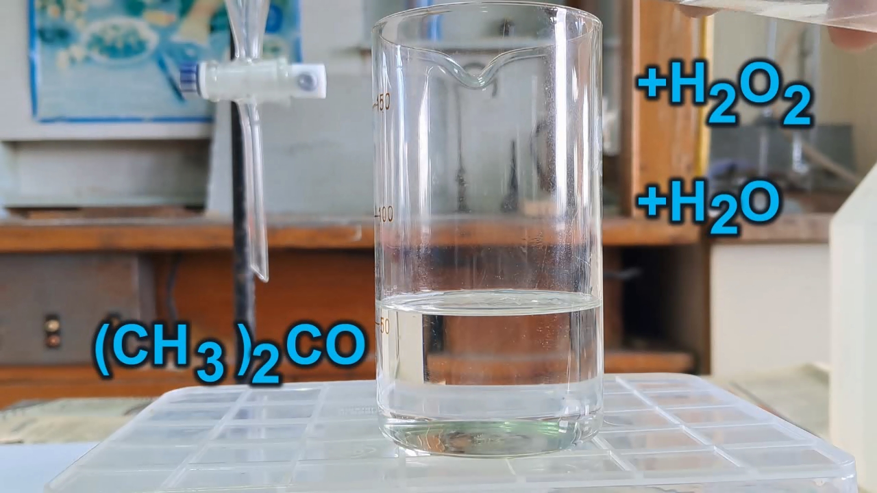 Synthesis of Acetone Peroxide Using Sulfuric Acid and Acetone Diluted with Unknown Solvent