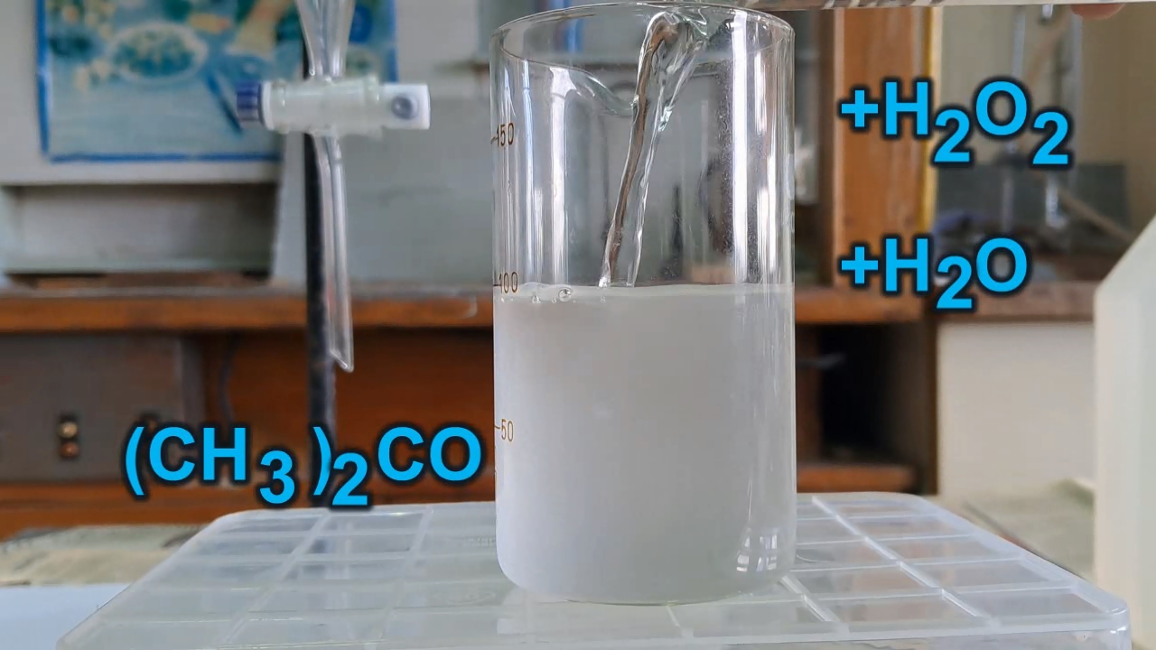 Synthesis of Acetone Peroxide Using Sulfuric Acid and Acetone Diluted with Unknown Solvent