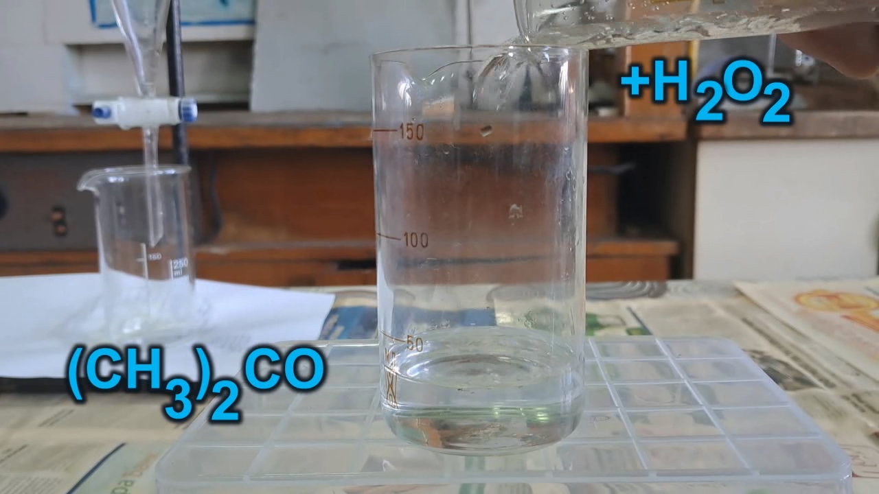 Synthesis of Acetone Peroxide Using Sulfuric Acid and Acetone Diluted with Unknown Solvent