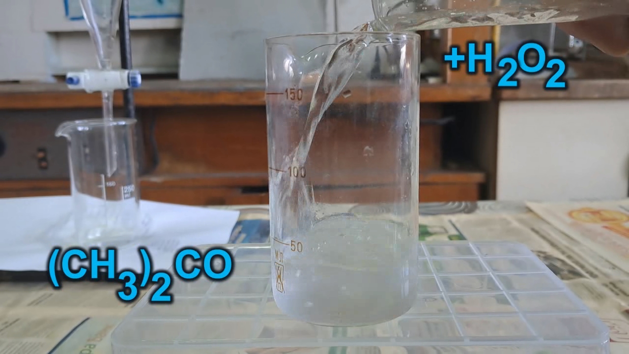 Synthesis of Acetone Peroxide Using Sulfuric Acid and Acetone Diluted with Unknown Solvent