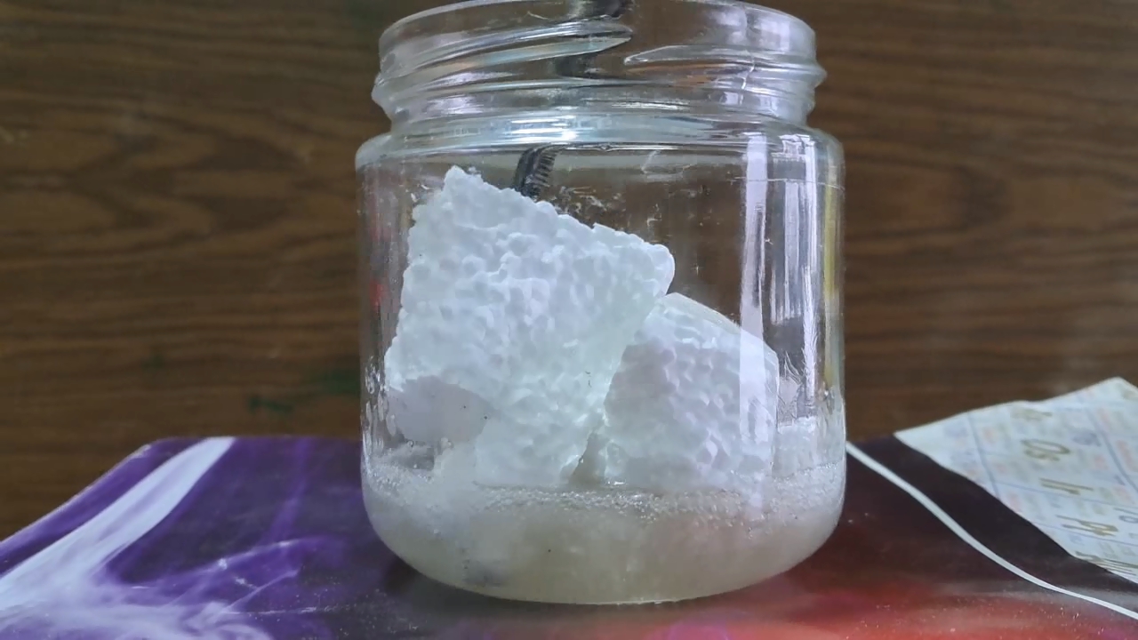 Dissolving Polystyrene Foam in Low-Quality Acetone