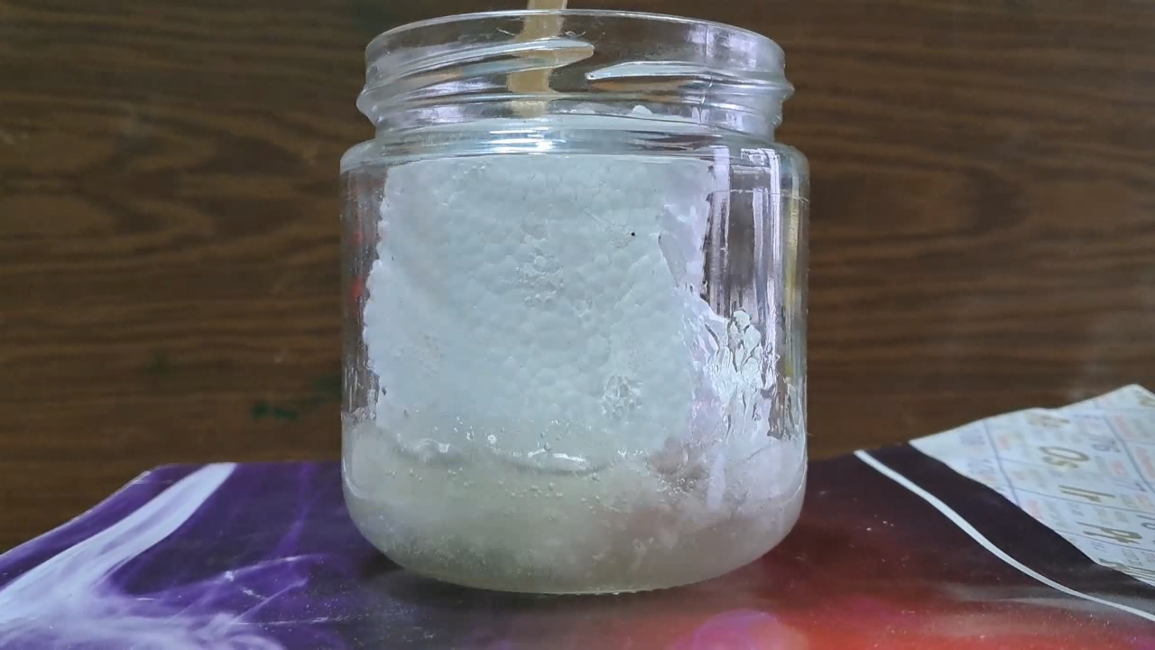 Dissolving Polystyrene Foam in Low-Quality Acetone