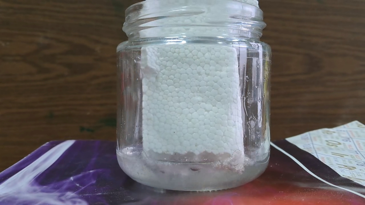 Dissolving Polystyrene Foam in Low-Quality Acetone