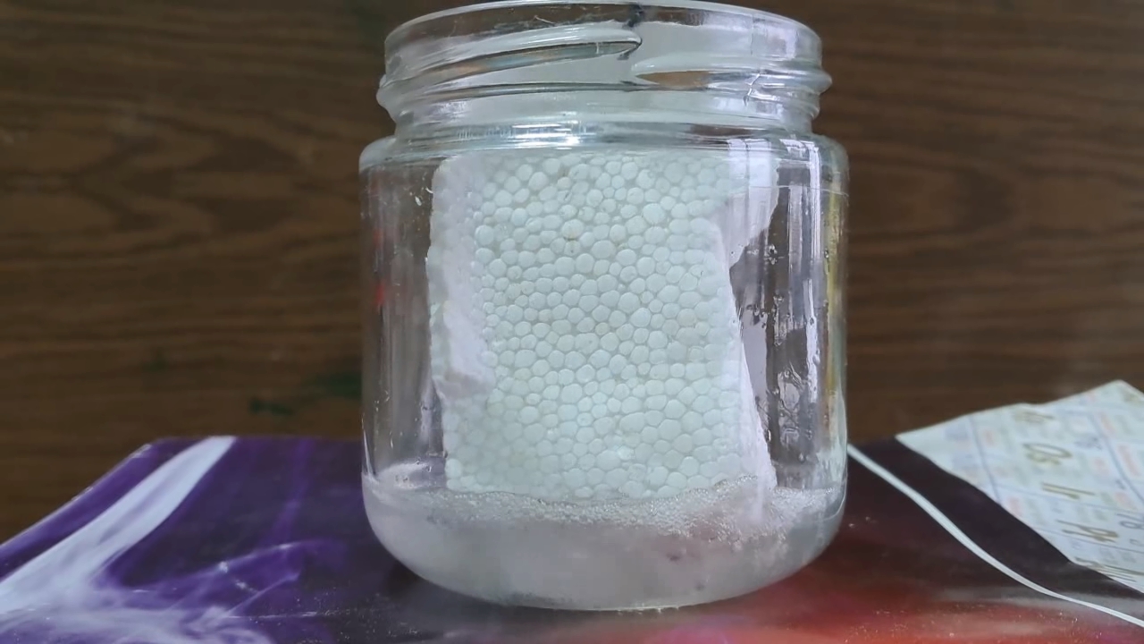 Dissolving Polystyrene Foam in Low-Quality Acetone