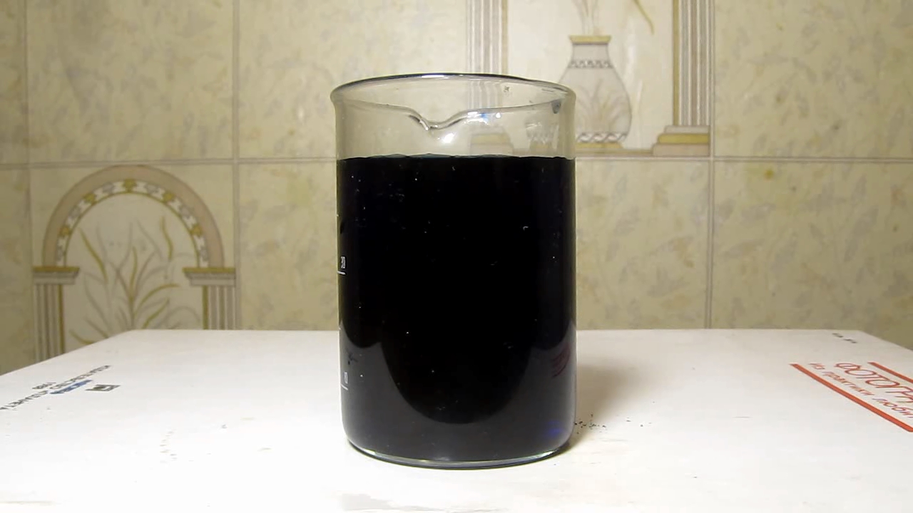 Methylene blue is dissolving in water