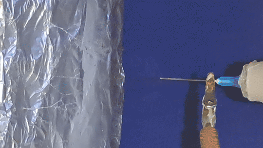 Electrospinning: Solution of PVDF in DMF