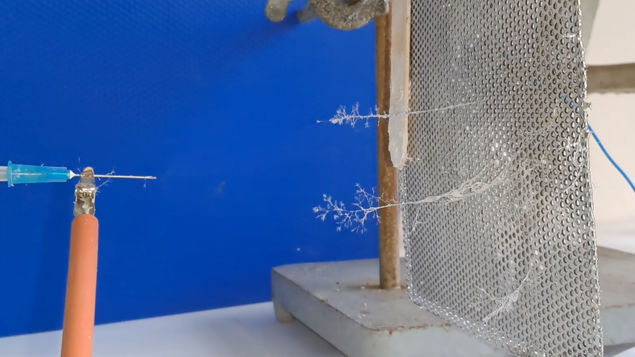 Electrospinning: Solution of PVDF in DMF