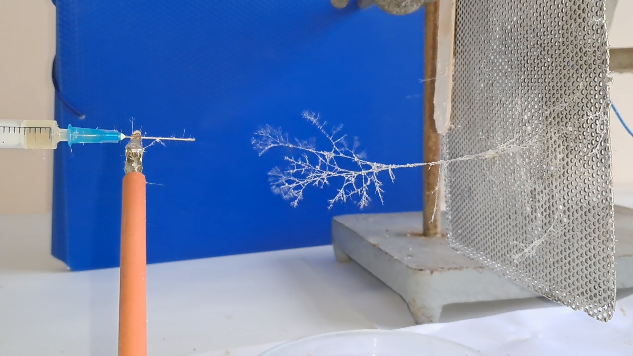 Electrospinning: Solution of PVDF in DMF