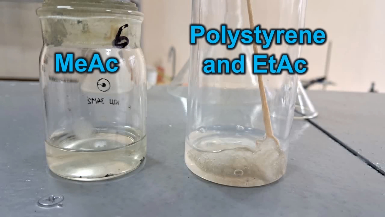 Dissolving Polystyrene in Mixed Solvents. Methyl Acetate Precipitates Polystyrene from Solution in Ethyl Acetate