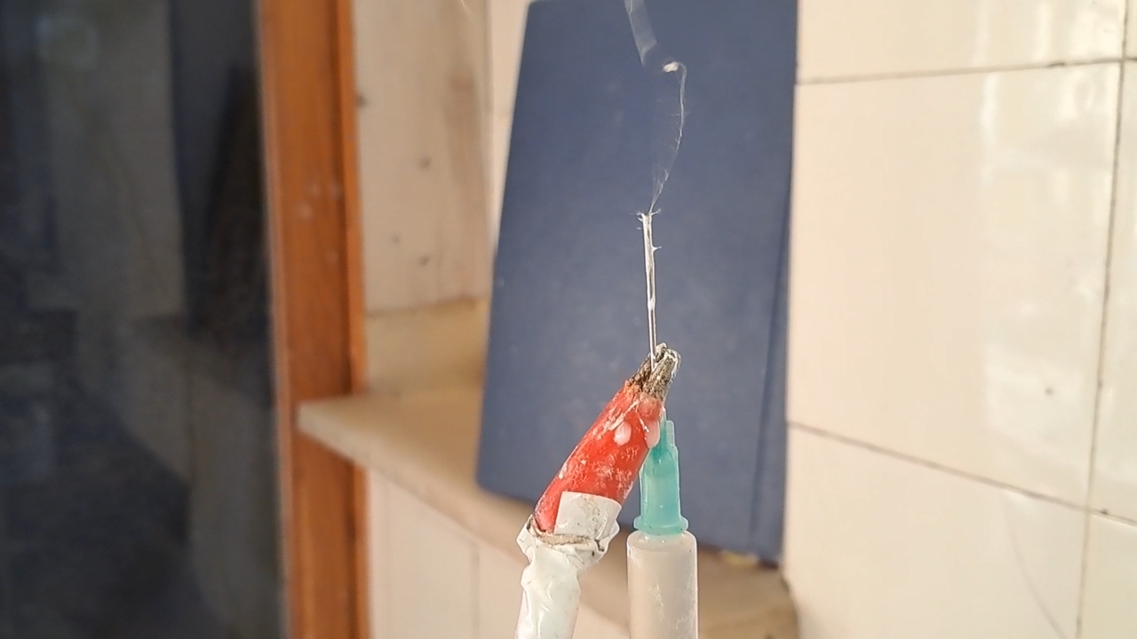 Electrospinning: Solution of PMMA and Polystyrene in DMF