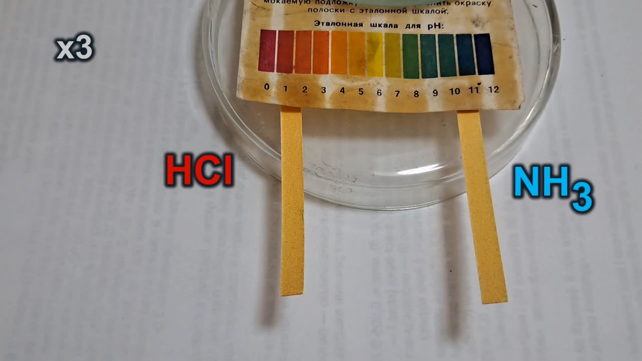 Universal Indicator Paper, Hydrochloric Acid, and Ammonia