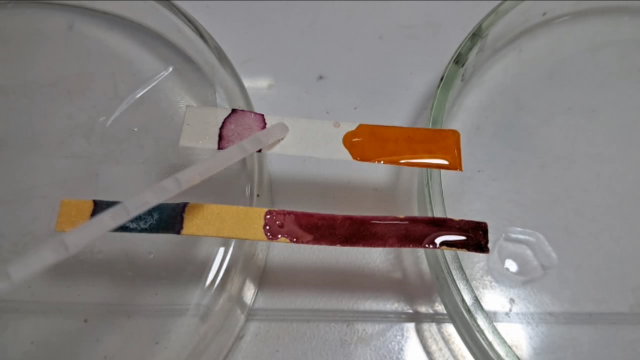 Universal Indicator, Phenolphthalein, Concentrated Sulfuric Acid, and Sodium Hydroxide