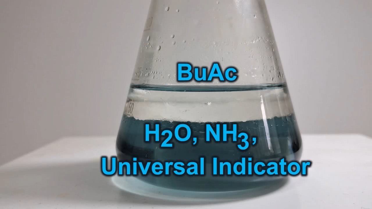 Butyl Acetate, Sodium Hydroxide, and Universal Indicator