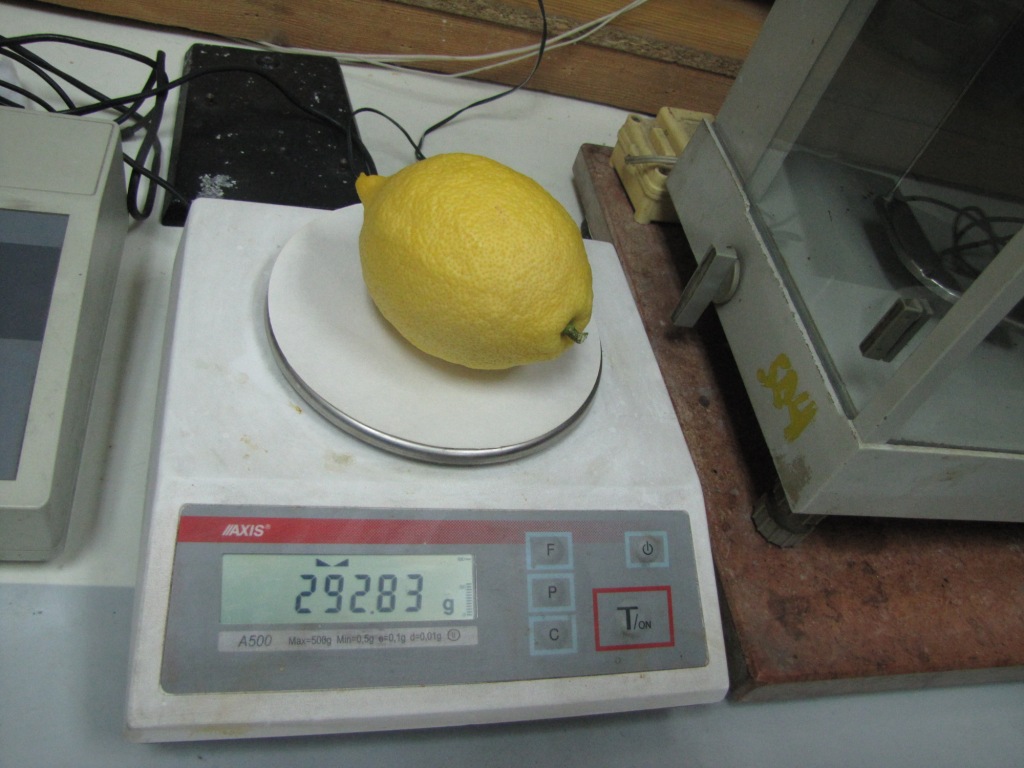 Лимоны в химической лаборатории