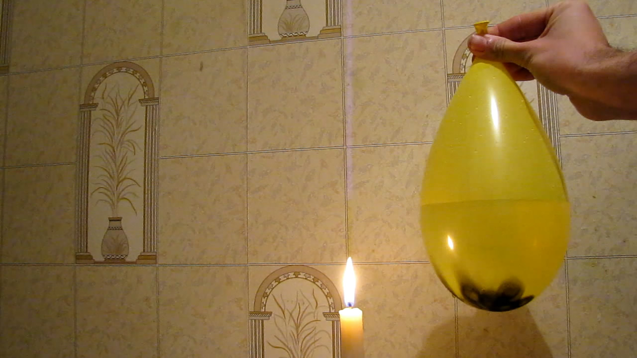 Balloon, Water and Fire (Candle).  ,   