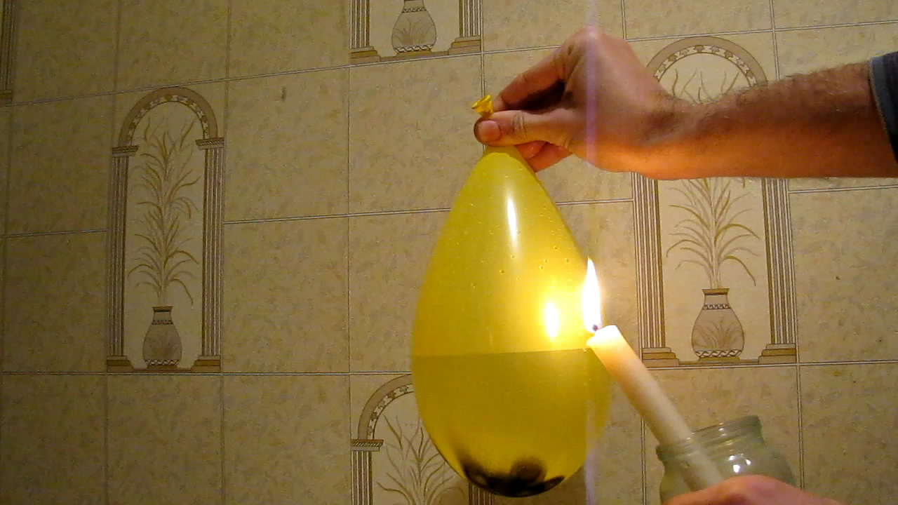 Balloon, Water and Fire (Candle).  ,   