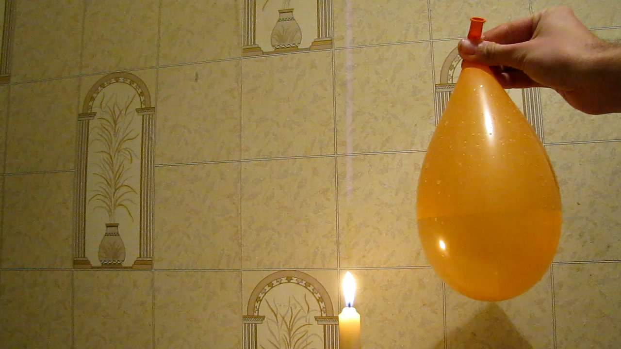 Balloon, Water and Fire (Candle).  ,   