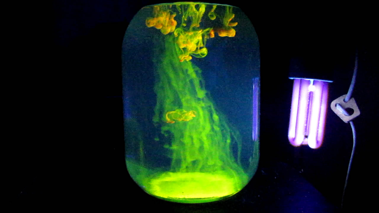 Eosin under Ultraviolet Light (Vortex Rings). Эозин в ультрафиолетовом свете (вихревые кольца)