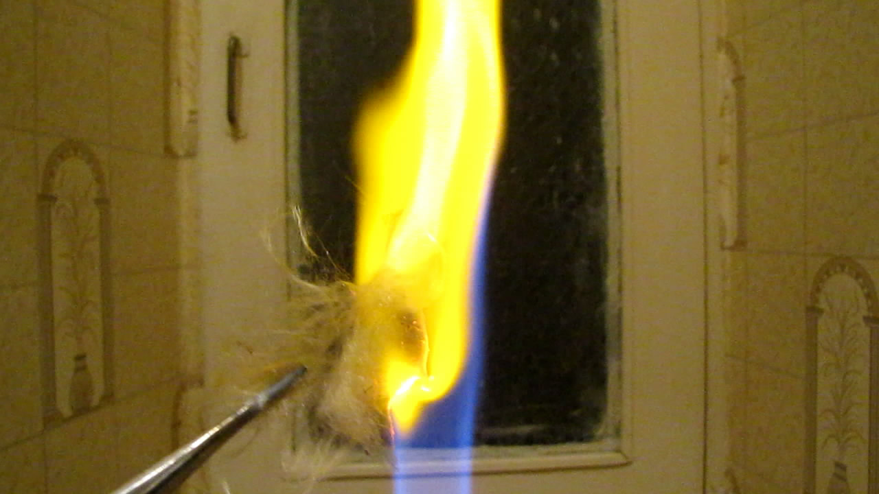 Glass Wool and Fire (Bunsen Вurner).  Стекловата и огонь (горелка Бунзена)