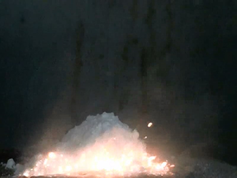  :   -  . Burning of miture: calcium hypophosphite - potassium peroxodisulfate