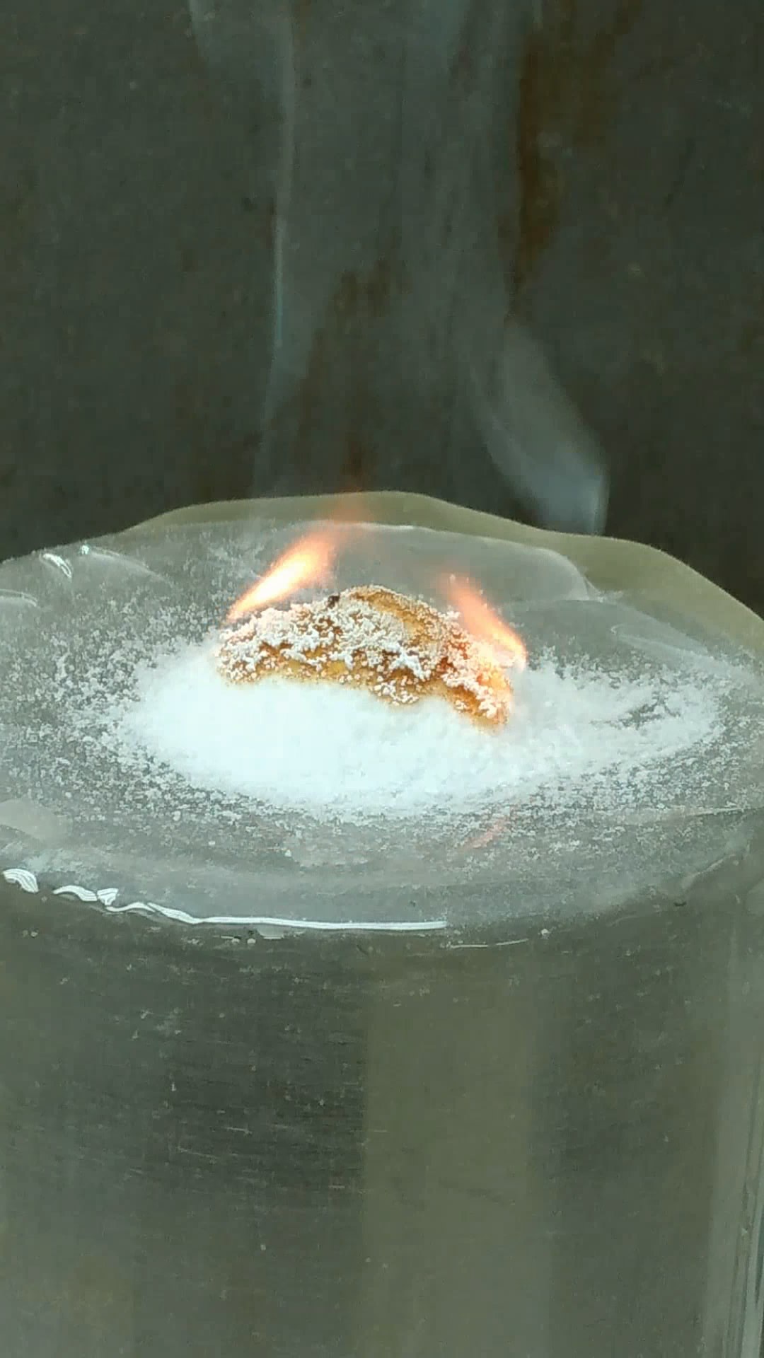   . Burning of calcium hypophosphite