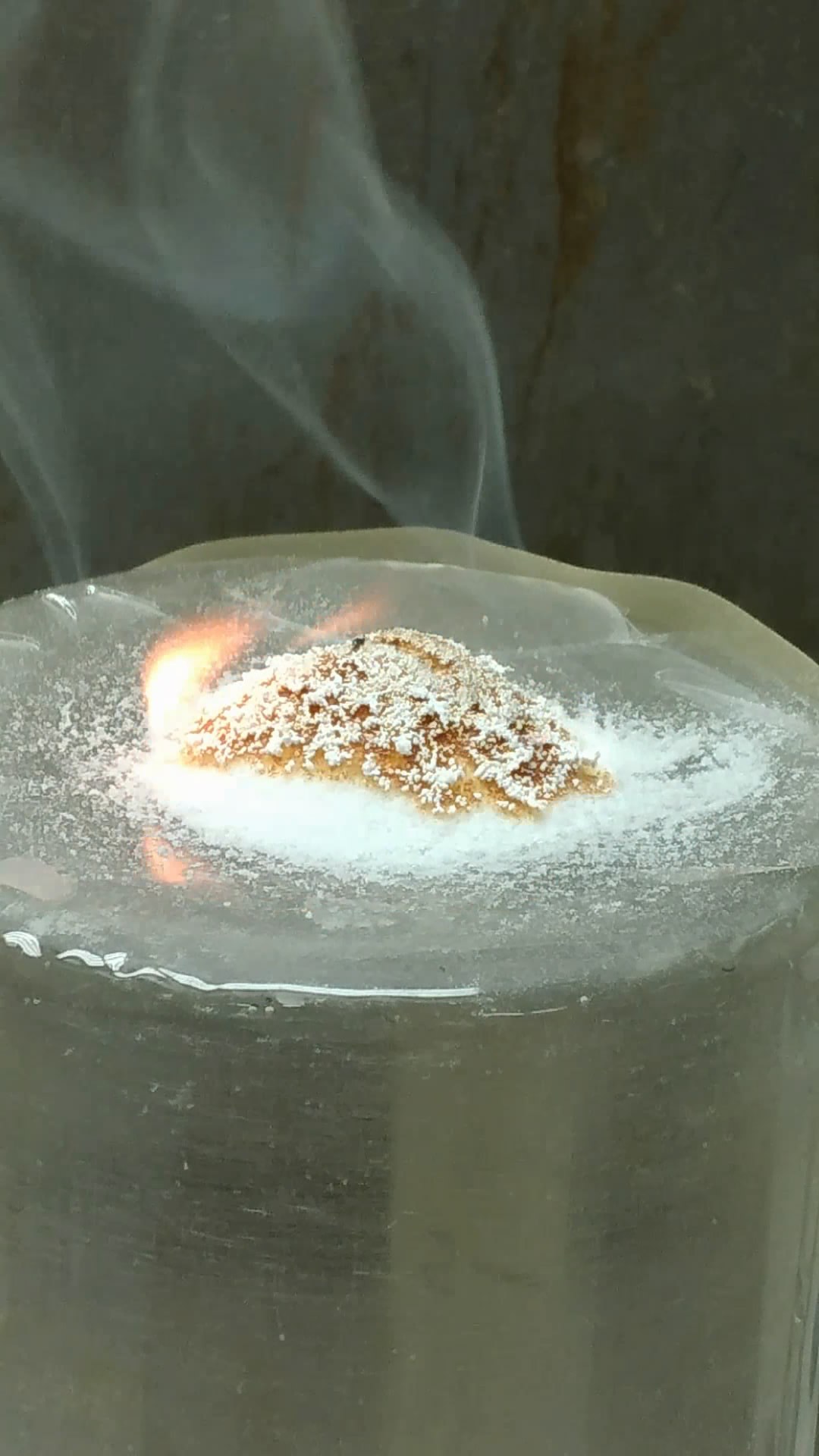   . Burning of calcium hypophosphite