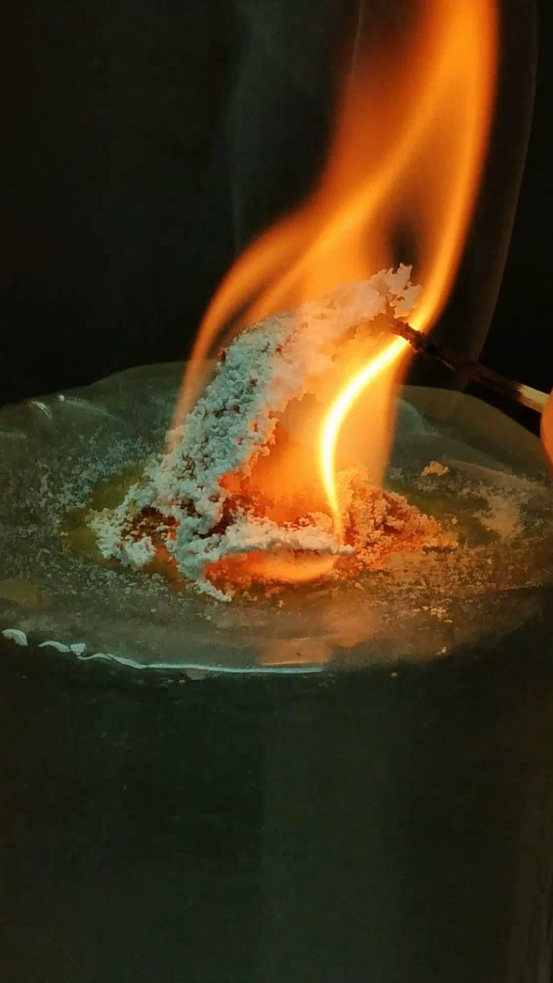   . Burning of calcium hypophosphite