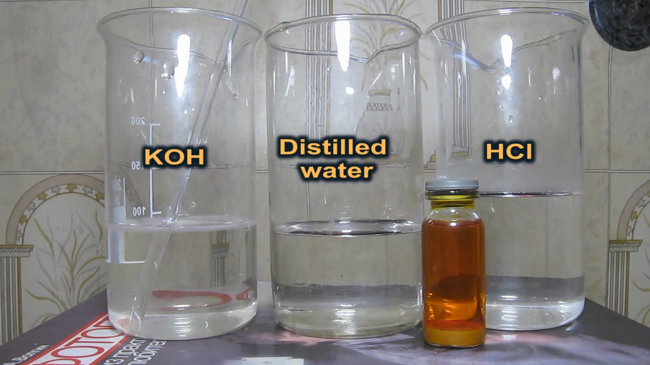 ,     . Curcumin, potassium hydroxide and hydrochloric acid