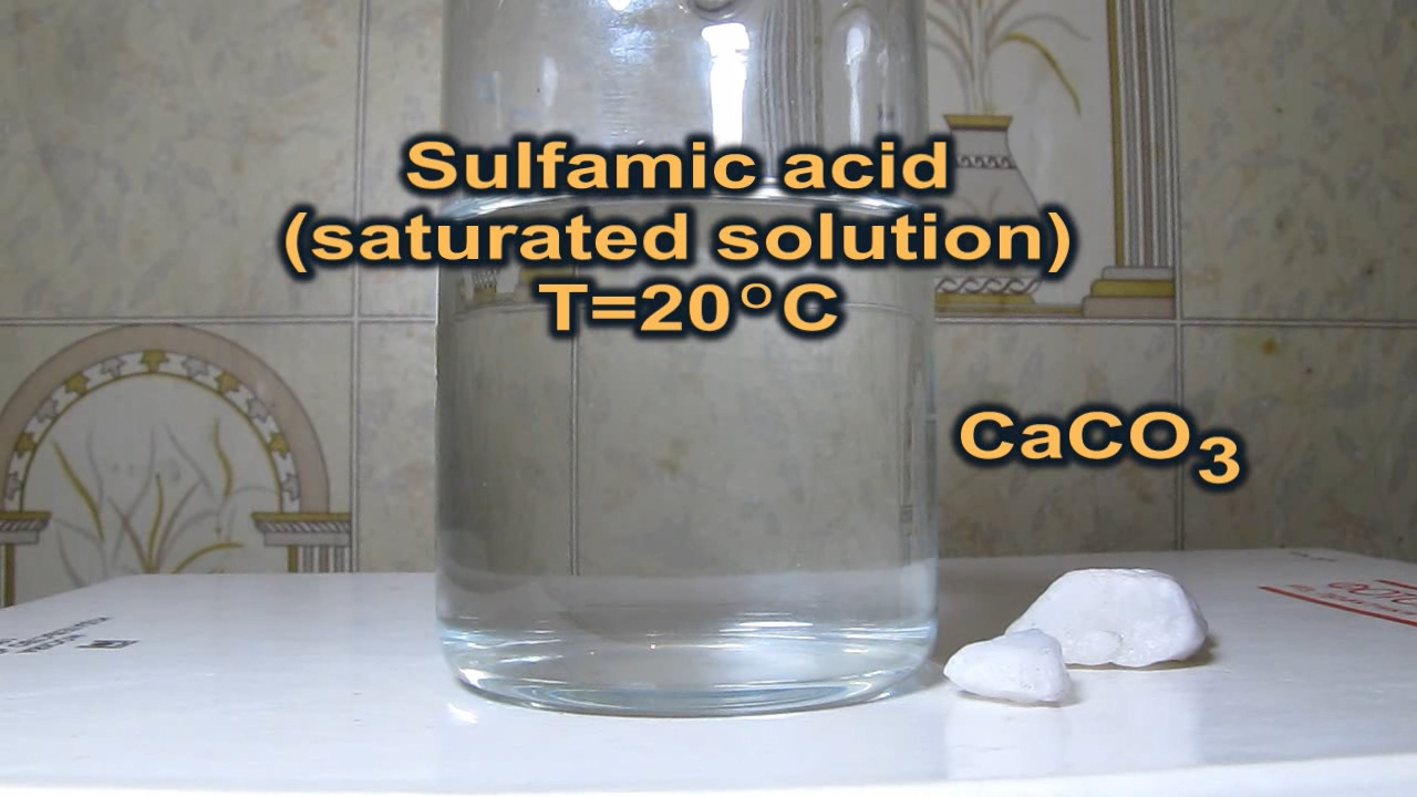    . Sulfamic acid and marble