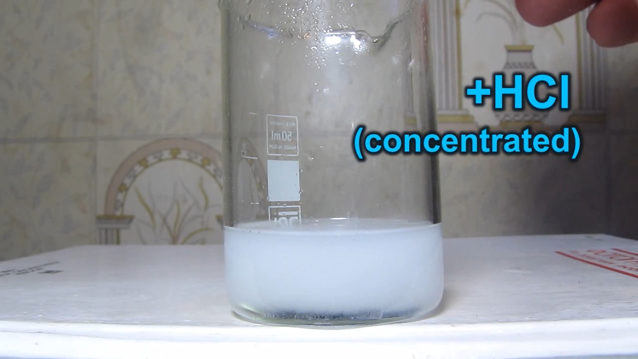 Zinc, hydrochloric acid and potassium ferricyanide. ,      