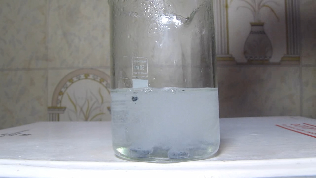 Zinc, hydrochloric acid and potassium ferricyanide. ,      