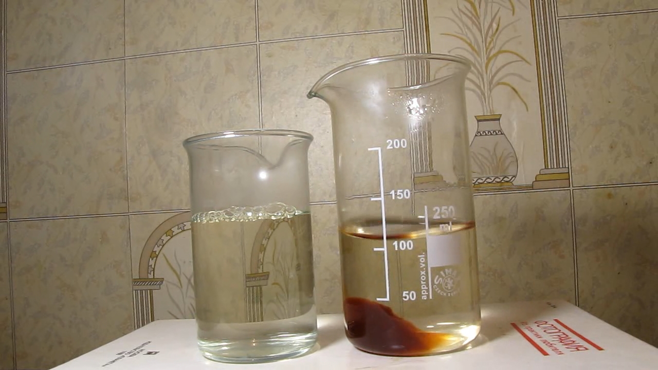 Iron chloride (III) and boiling water.   (III)   