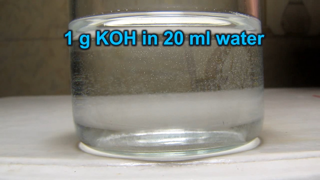 Chemical gardens (Colloidal garden): solution of iron coin (in HNO3/HCl) and potassium hydroxide.  :    ( HNO3/HCl)   