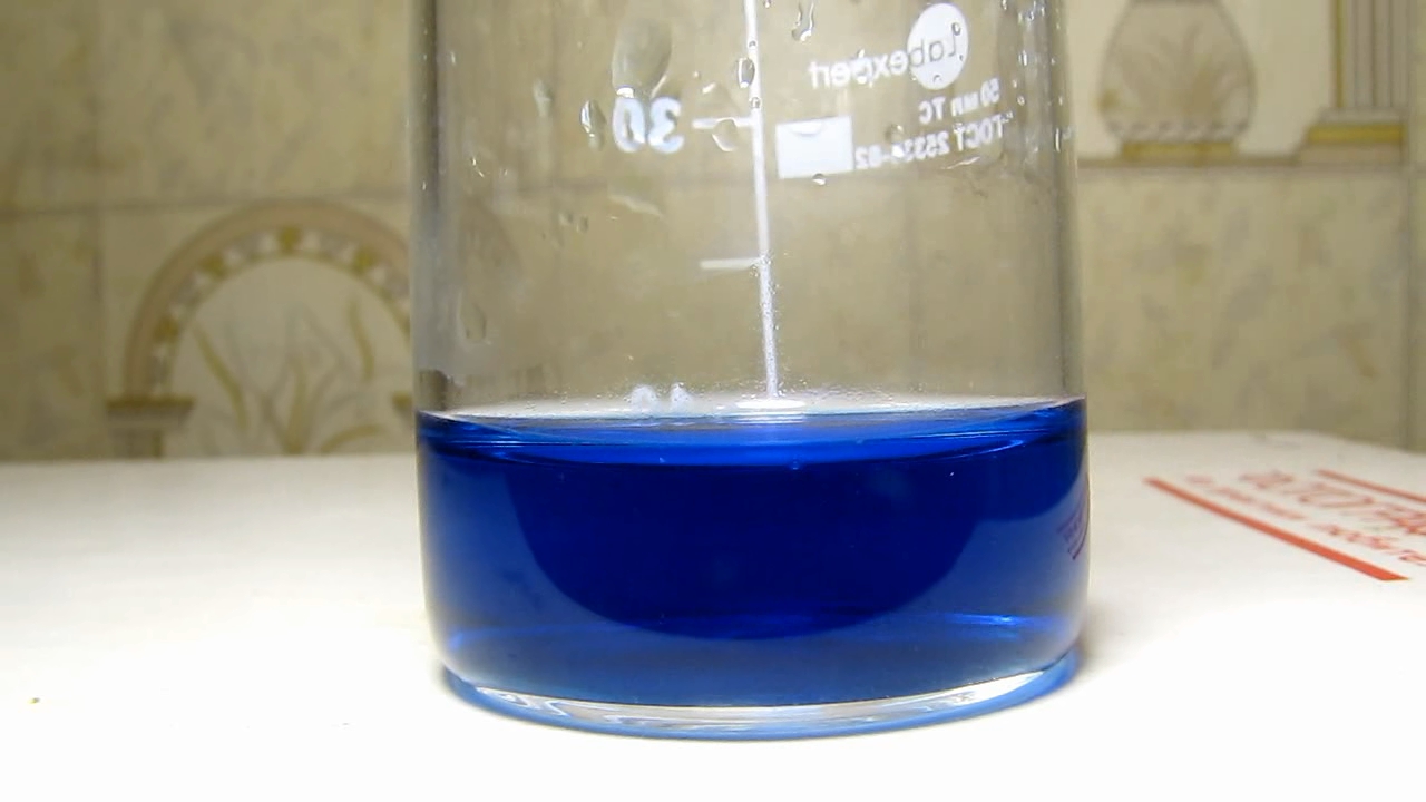 Reaction of copper citrate with ammonia