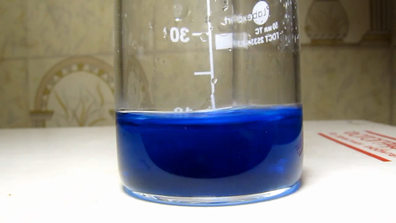 Reaction of copper citrate with ammonia
