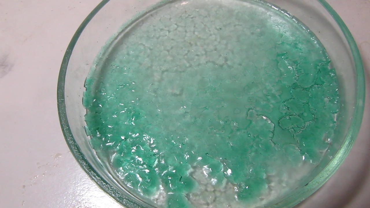 Evaporation of the copper citrate solution