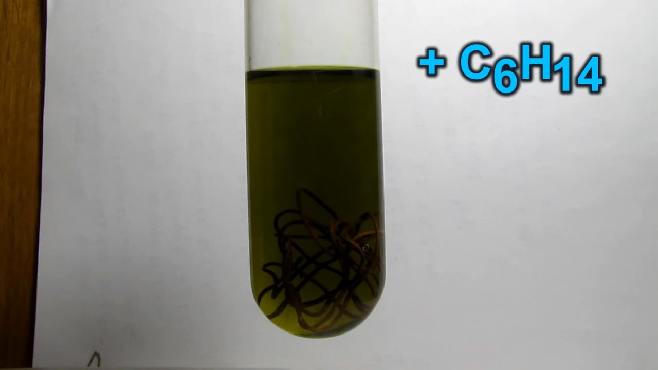 Concentrated hydrochloric acid, air and copper metal