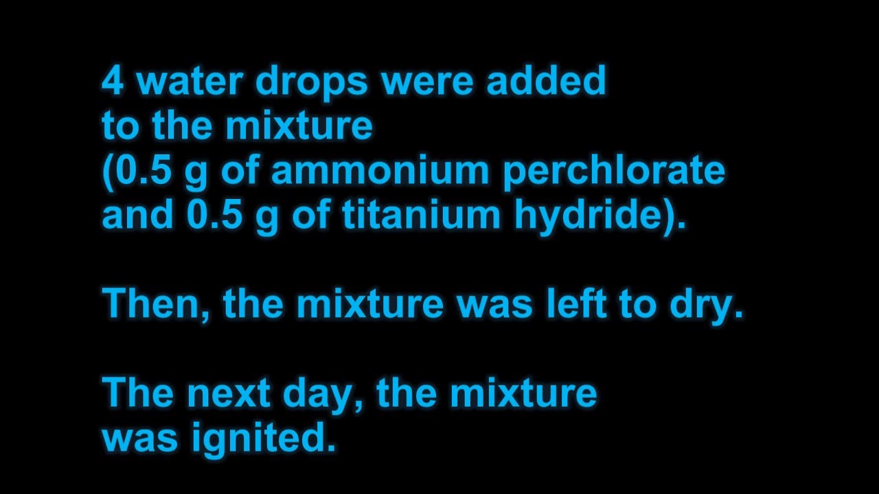 Titanium hydride and ammonium perchlorate