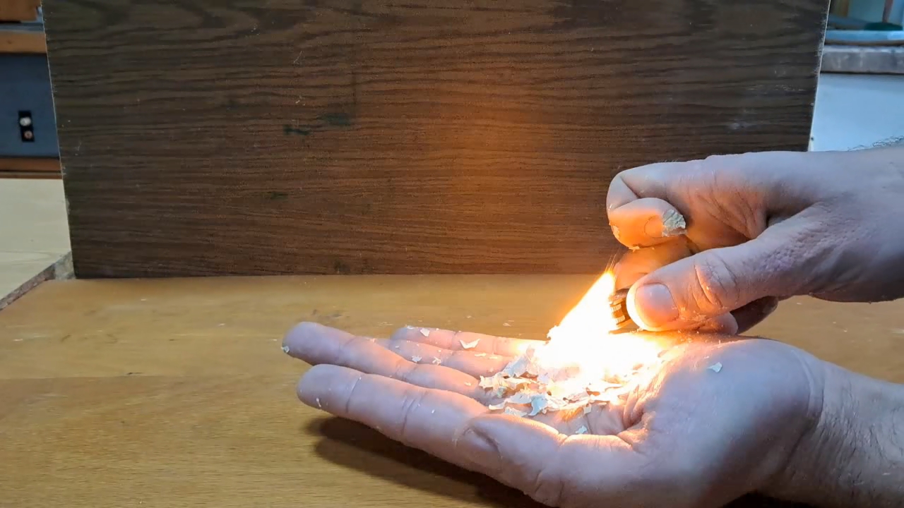 Fire on Hand (Combustion of Nitrocellulose Film)
