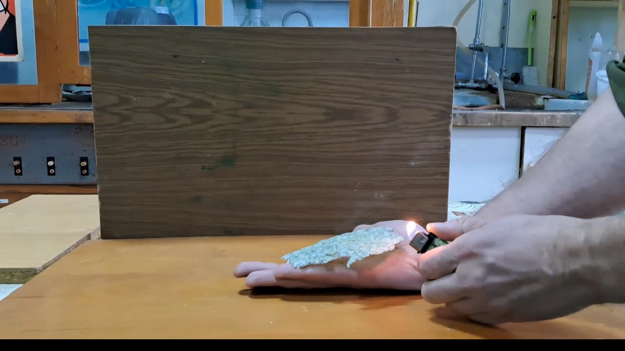 Fire on Hand (Combustion of Nitrocellulose Film)