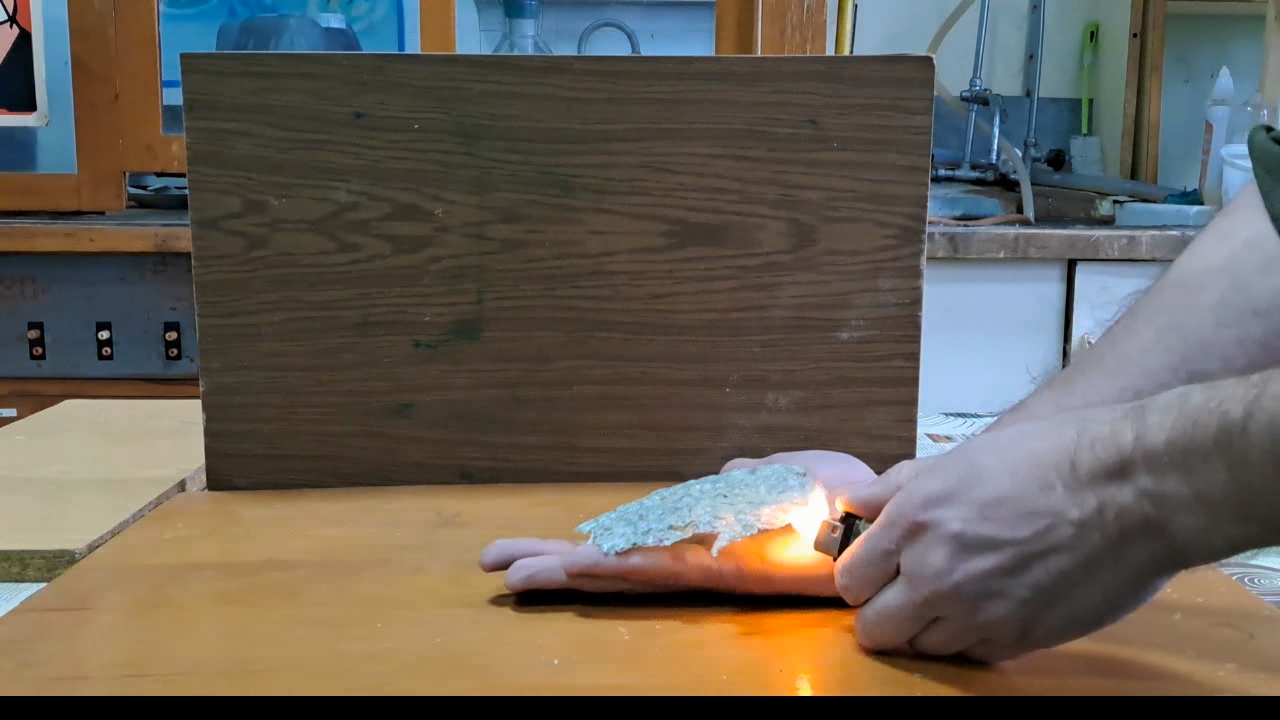 Fire on Hand (Combustion of Nitrocellulose Film)
