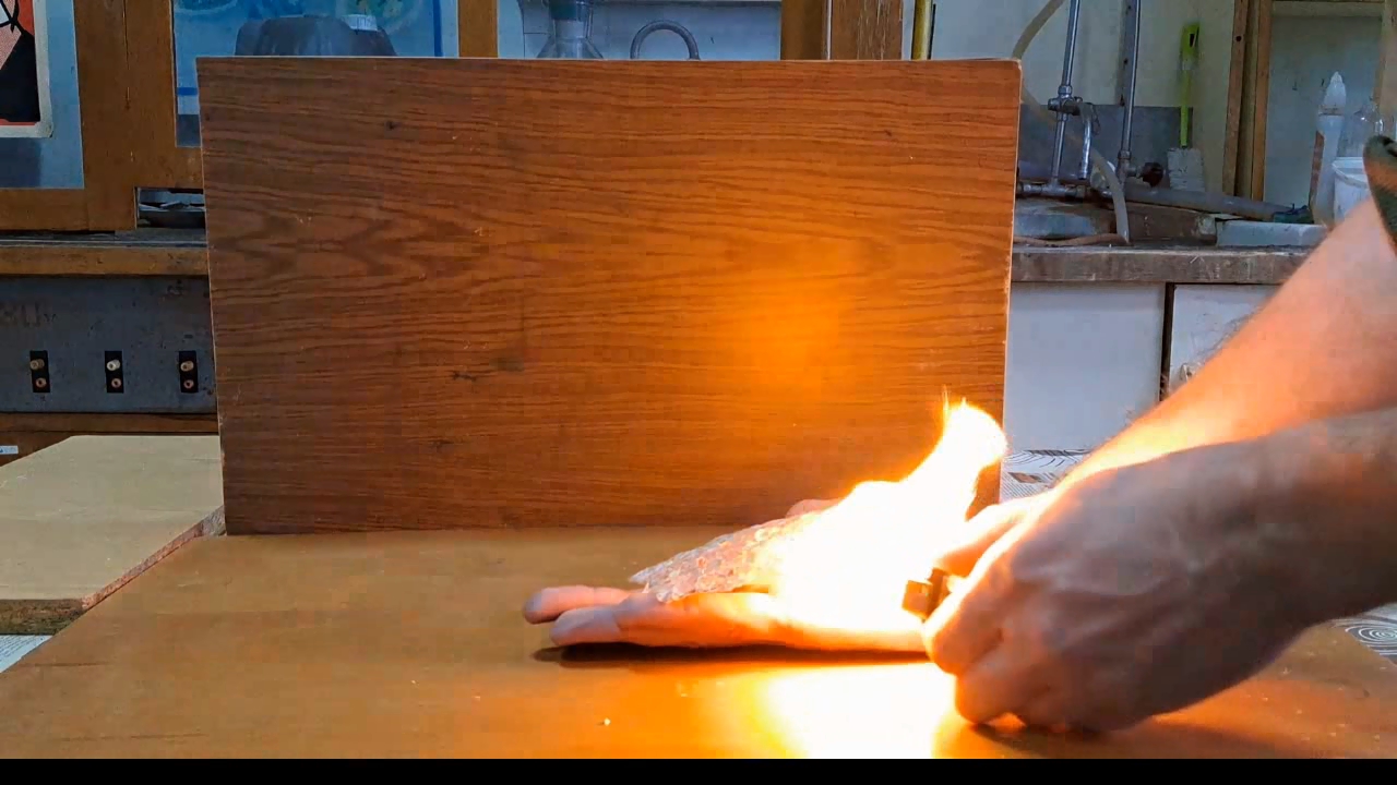 Fire on Hand (Combustion of Nitrocellulose Film)