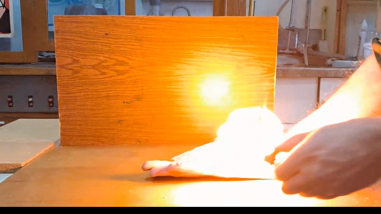 Fire on Hand (Combustion of Nitrocellulose Film)