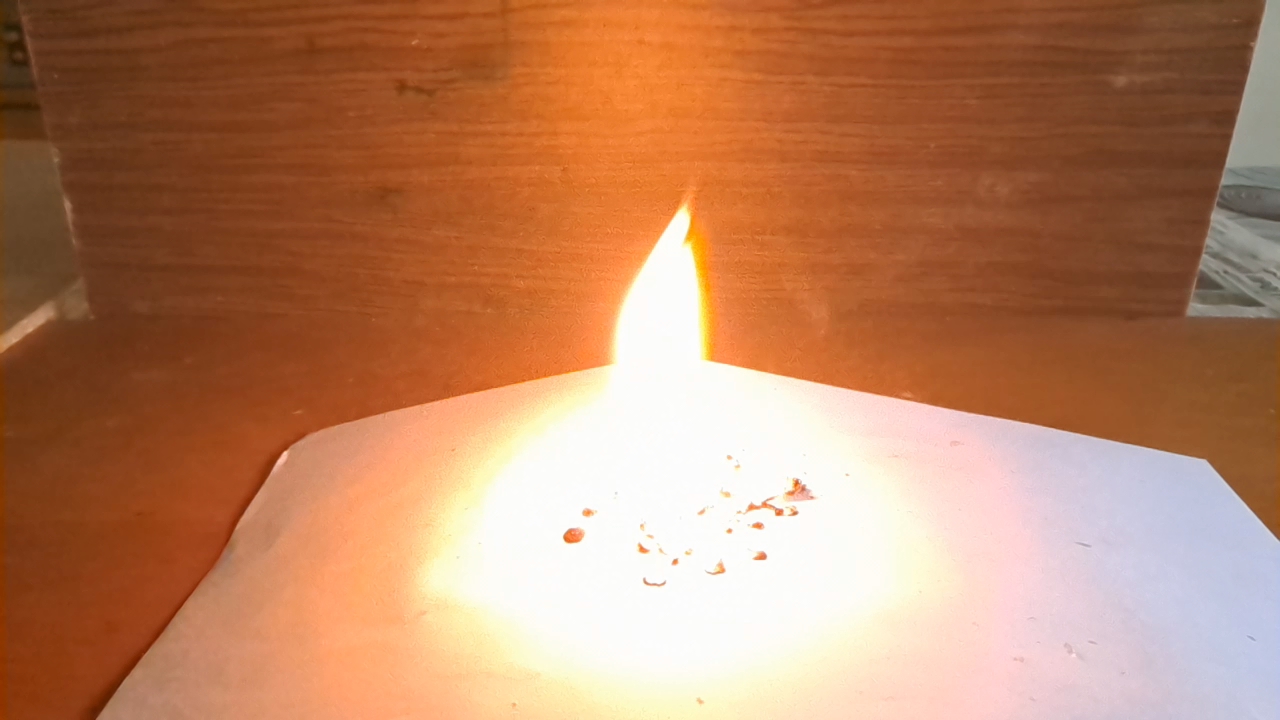 Fire on Hand (Combustion of Nitrocellulose Film)