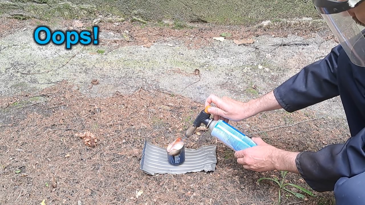 Combustion of Thermite: Barium Sulfate/Aluminum (BaSO4/Al)