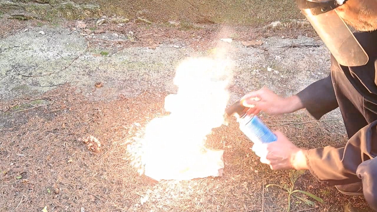 Combustion of Thermite: Barium Sulfate/Aluminum (BaSO4/Al)