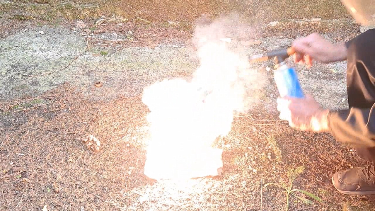 Combustion of Thermite: Barium Sulfate/Aluminum (BaSO4/Al)