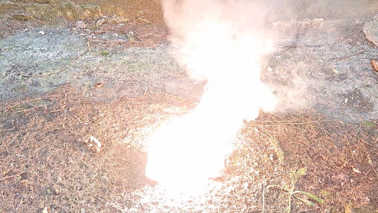 Combustion of Thermite: Barium Sulfate/Aluminum (BaSO4/Al)